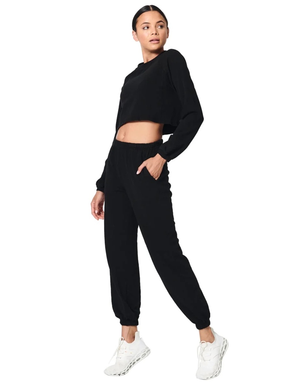 NWT In Bag NUX Active Black Sunday Organic Sweatpants in Large